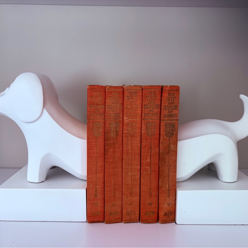 Jonathan Adler Dachshund Bookends – White Resin – Vintage - Picture 4 of 15